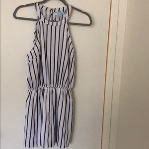 White & Black Romper. Size: M.